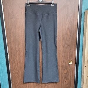 Mondetta Size M Grey High Rise Flare Yoga Pant